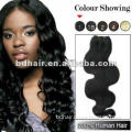 New arrival Indian human hair weft boby wave jet black